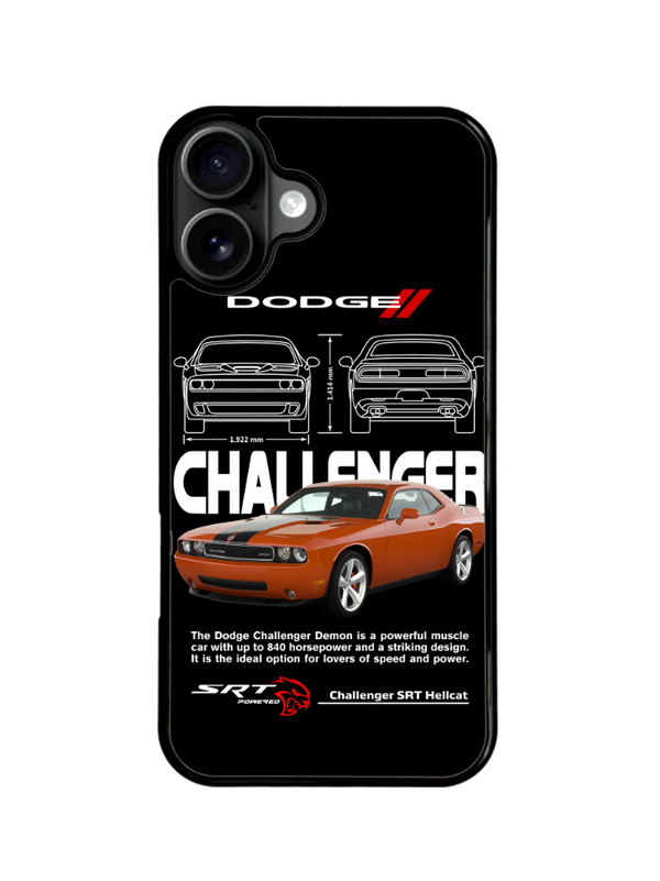 Funda Celular Auto Dodge Challenger Srt Hellcat Naranja
