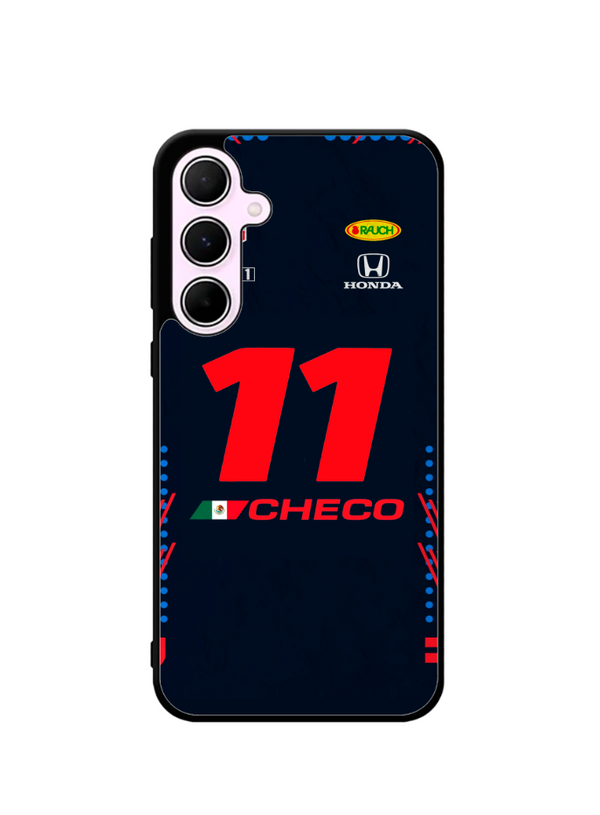 Funda Celular Diseño Autos Carreras Coche Checo Perez Para Samsung