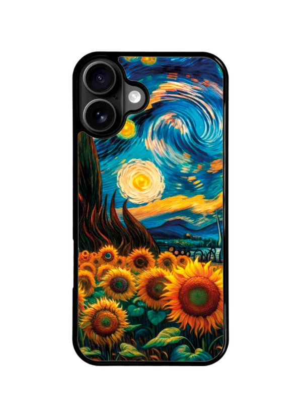 Funda Arte Van Gogh Noche Estrellada Girasoles Para iPhone