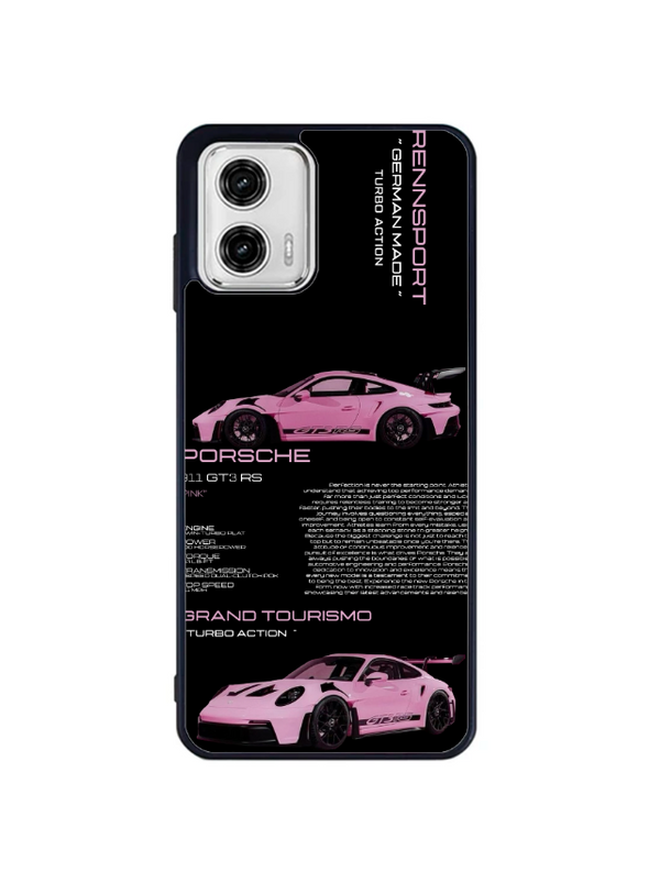Funda Celular Porsche 911 Gt3 Rs Rosa Para Motorola